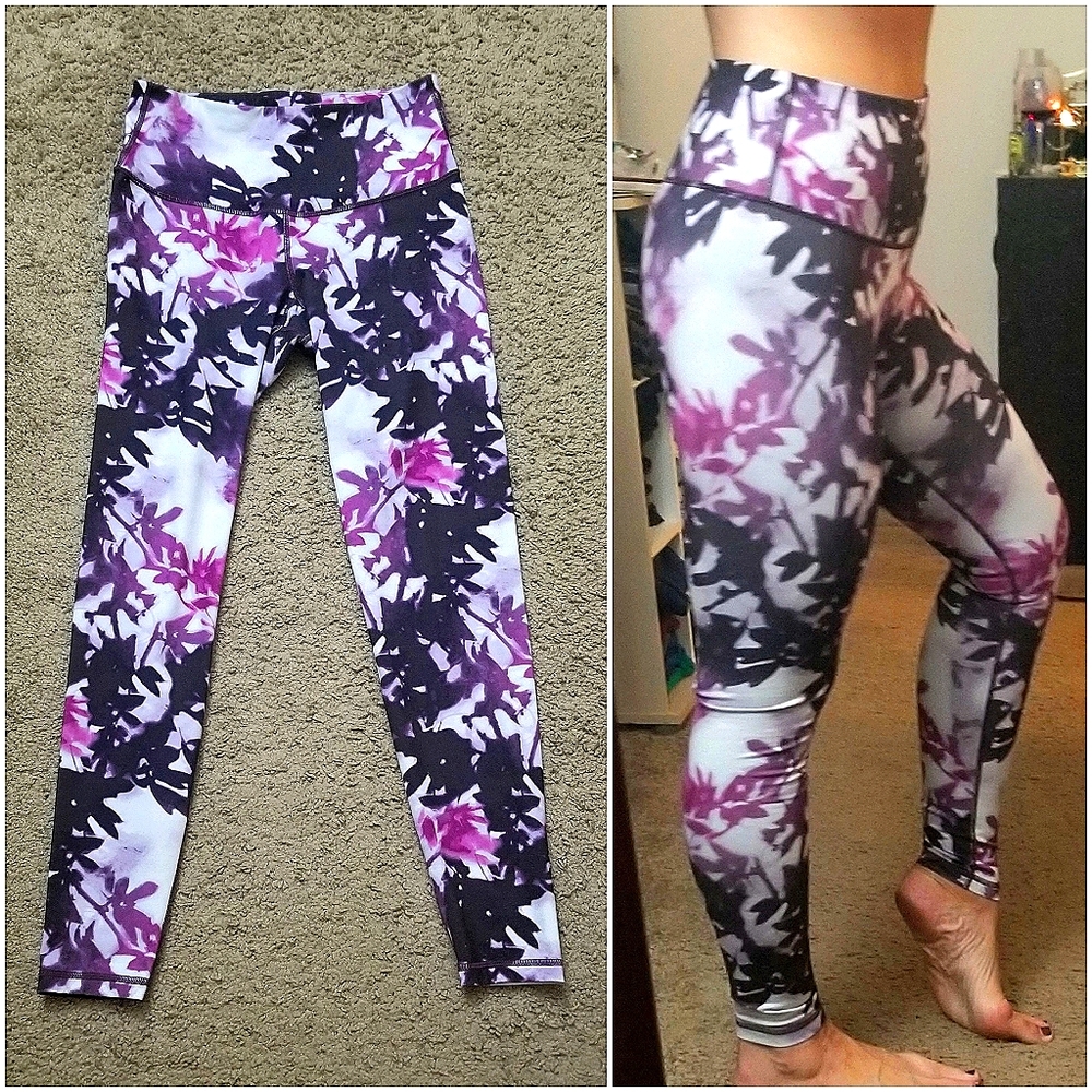 Old Navy purple pink athletic leggings medium
